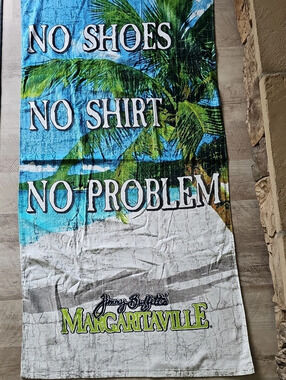 NEW Jimmy Buffett's Margaritaville No Shoes No Shirt No Problems Beach Towel
